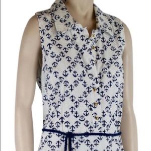 Vineyard Vines  Sleeveless Nautical Anchor Dress